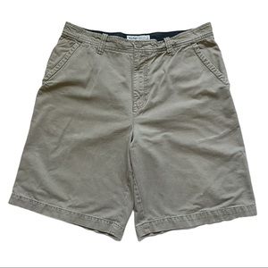 OLD NAVY Loose Khakis Shorts Flat Front Size 35